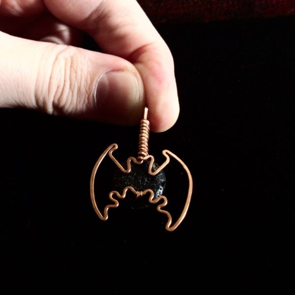 Bat Necklace, curved – In Hand