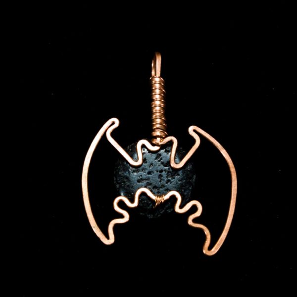 Bat Necklace, curved – Top View