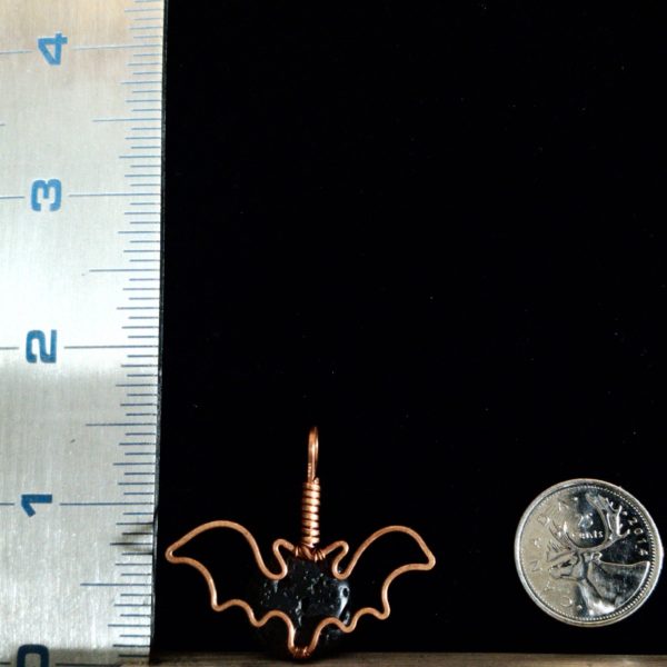 Bat Necklace, Pointed – Size and Scale