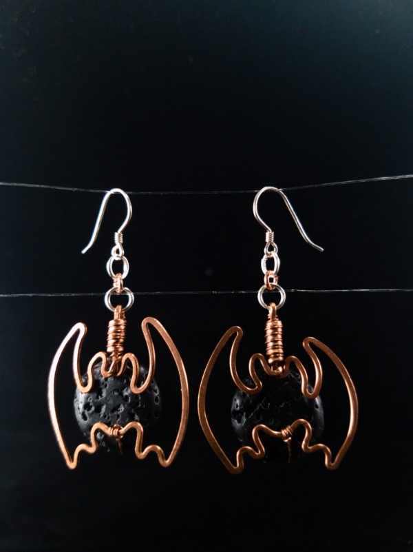 Curved Bat Earrings