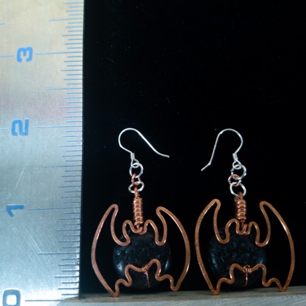 Curved Bat Earrings – Size and Scale