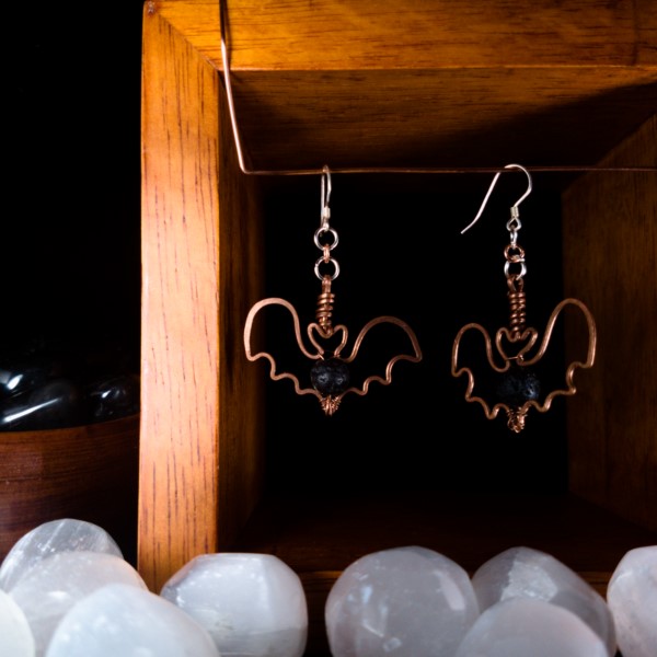 Pointed Bat Earrings – Staged