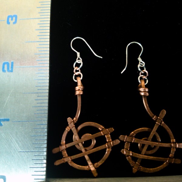 Spiral Spider Web Earrings – Size and Scale