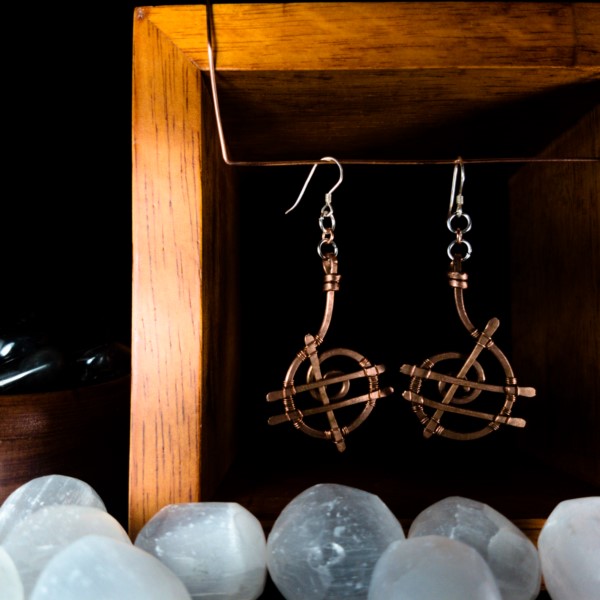 Spiral Spider Web Earrings – Staged