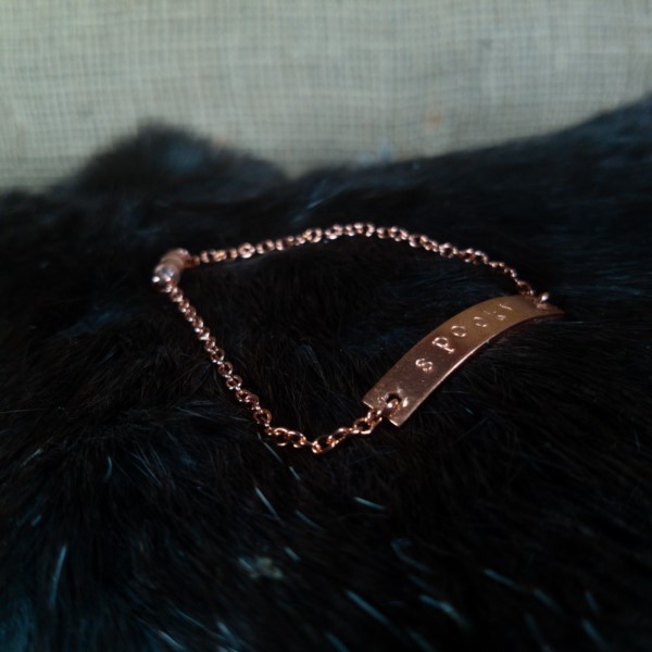 Spooky Stamped Bracelet – Side