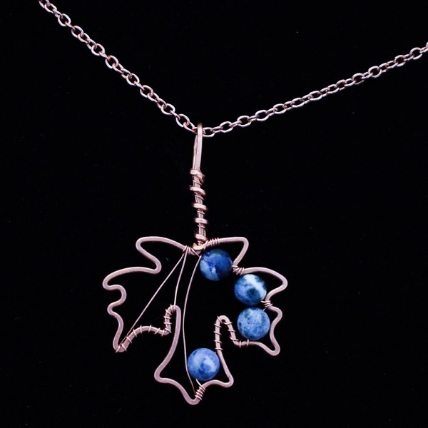 Big Leaf Maple Copper Necklace – Sodalite – Top Banner (3)-2 (RR)