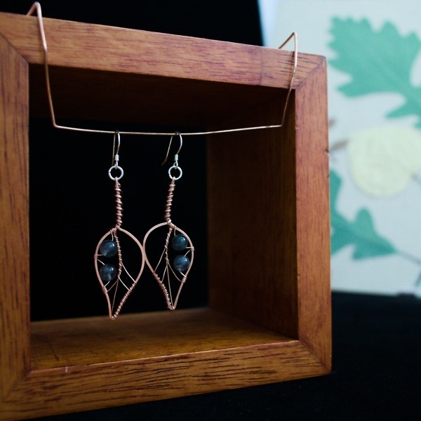 Blackthorn and Blue Tourmalinated Quartz Copper Earrings- Staged Banner (1)-2 (RR)