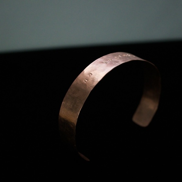 no ragrets – custom stamped copper bracelet – side view (2)-1 (RR)