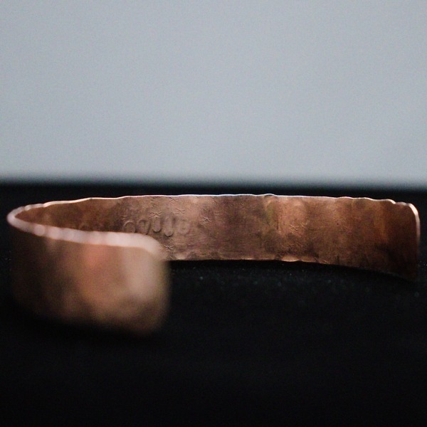 Olive You – Custom Stamped Copper Bracelet – Back