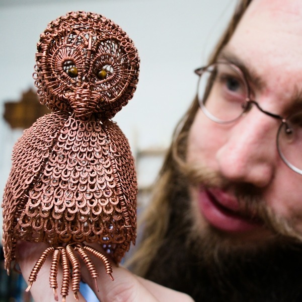 Owl Sculpture and Jake