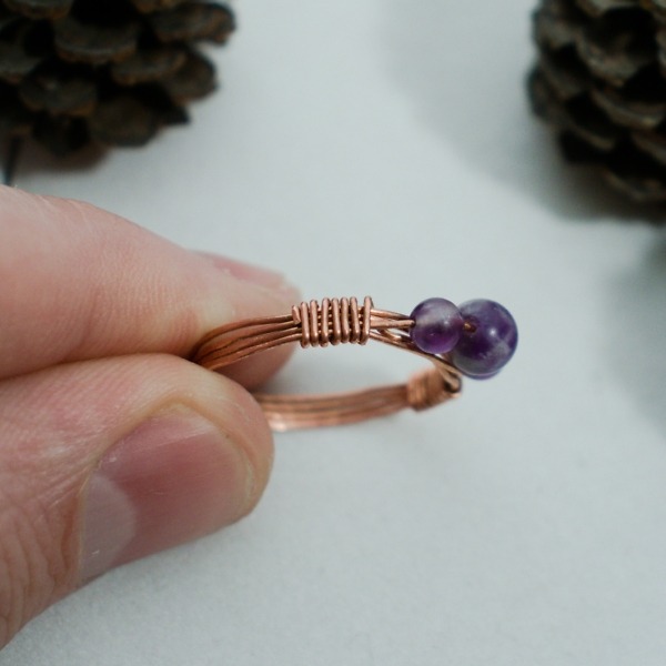 Simple Amethyst Ring – In Hand