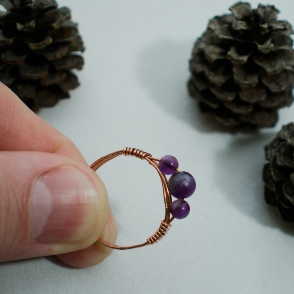 Simple Amethyst Ring – In Hand