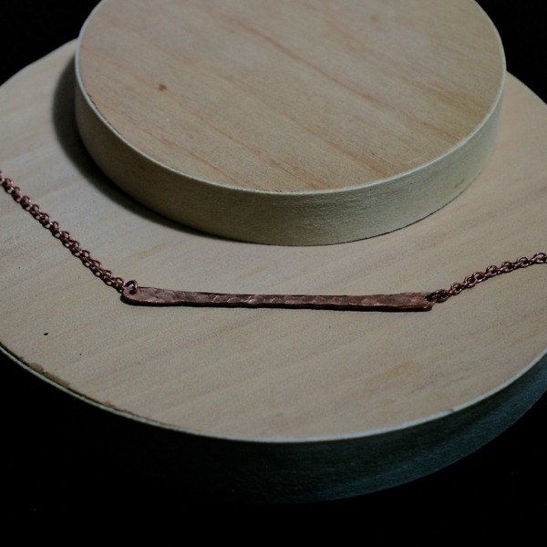 Minimal Bar Necklace – Staged