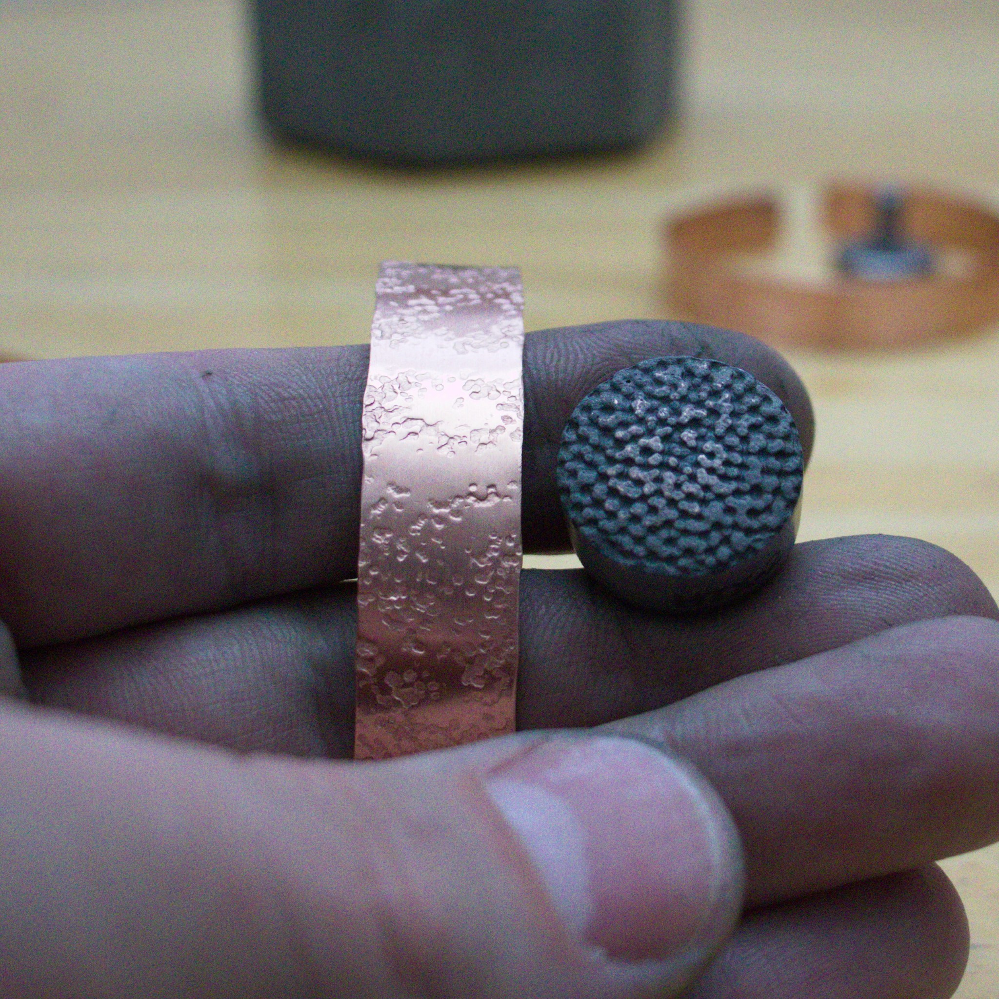 Speckled Sand – Textured Copper Bracelets