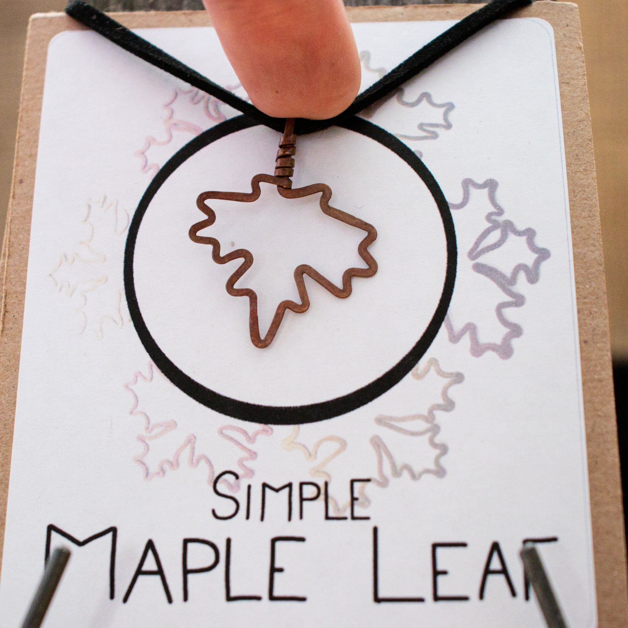 Simple Canadian Maple Leaf – Copper Necklace